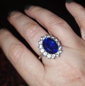 Sapphire & diamond ring.